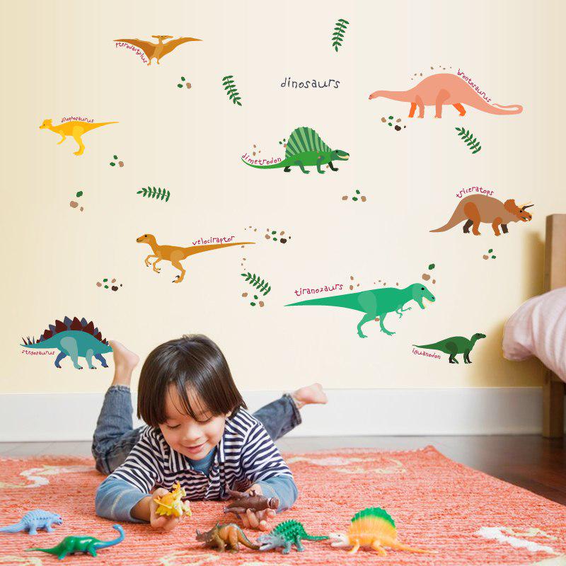 [Wall sticker ]Original Jungle Dinosaur Wall Stickers For Kids Rooms Baby Room Decor Kitchen Bathroo