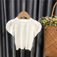 Girls' Cotton Suit Summer Female Baby Baby Solid Color Short-sleeved Little Girl Skirt Pants Thin Section