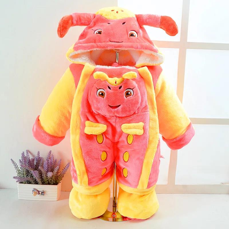 Baby One-piece Winter Boys and Girls Baby Outing Clothes Thicken Warm Rompers Newborn Crawling Clothes One-piece Cotton Clothes