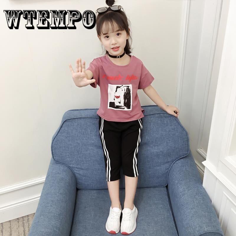 T-shirt Baby Girls Sleeveless Outfit Clothes Set