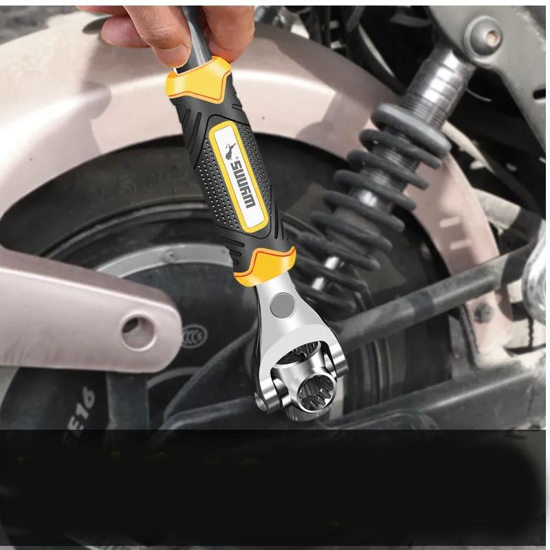 Universal Socket Wrench 8-in-1 Multi-function Ratchet Wrench 8-21mm Hexagon Wrench Car Repair Tool