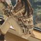 Pofulove Autumn Winter Retro Round Neck Thick Sweater Women Loose Wear Lazy Wind Moose Sweater Coat