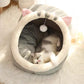 Cat Bed Warm Pet Basket Cozy Kitten Lounger Cushion Cat House Tent Soft Mat Bag