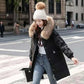 Down Padded Jacket Korean Style Mid-length Fashion Padded Jacket Loose Waist Winter Jacket Thick Padded Jacket