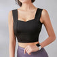 Women's Sports Bra Solid Color Sleeveless Halter Fitness Sling Anti-sliding Shock Absorption Outer Wear Yoga Bra