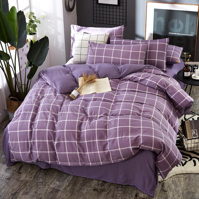 Bedding Set Queen King Single Duvet Cover Set Bed Linen Set Gray BedClothes