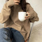 Women Winter Soft Sweater Loose Lazy Round Neck Sweater Women Long Sleeves Wear Japanese College Knit Sweater Pullover Blouse Bottoming Inside
