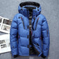 Thick Warm Men's Down Jacket Fashion Trend Short-sleeved Collar White Duck Down Men's Jacket