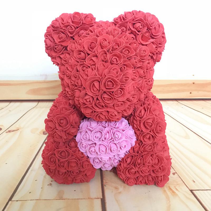 Bear Of Roses Artificial Flowers Diy Cheap Wedding Decoration Gift