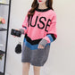 Autumn and Winter Fashion Casual Sweater Mid-length Loose Maternity Dress Letter Pattern Female Top