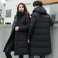 Winter Down Jacket Men's Mid-length Hooded Jacket Over-the-knee Korean Style Loose Thick Couple Winter Jacket Trend