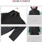 Autumn Winter Loose Knit Dress Female Long Plus Size Sweater Dress Turtleneck  Pullover Sweater Dress with Pockets