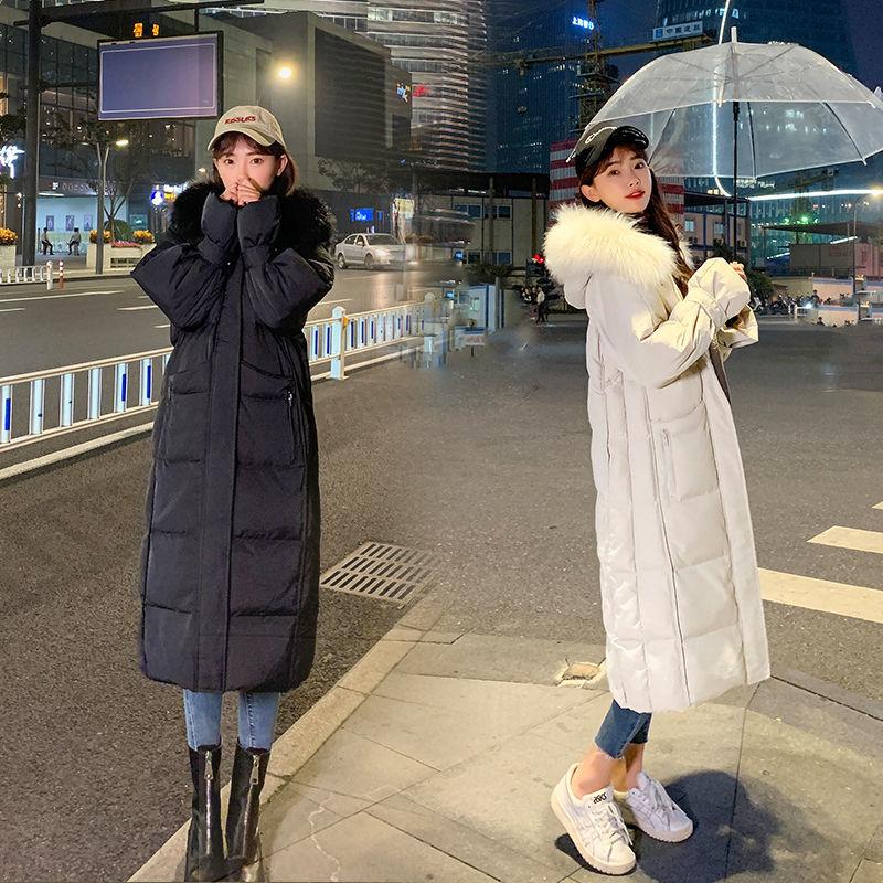 Winter Over-knee Down Padded Jacket Women Mid-length Padded Coat Thick Loose Padded Jacket Women's Jacket