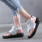 Plus Size 36-40 Summer Women Outdoor Black Rome Flip Flop Flat Bohemian Beach Shoes Non-slip Office Lady Leather Sandals