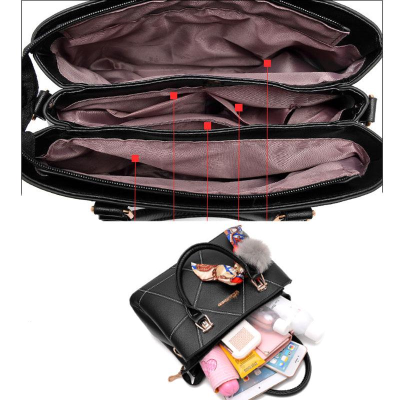 PU Leather Handbags For Women Bags Luxury Top-Handle Bags Large Capacity Personality European Style Crossbody Bag