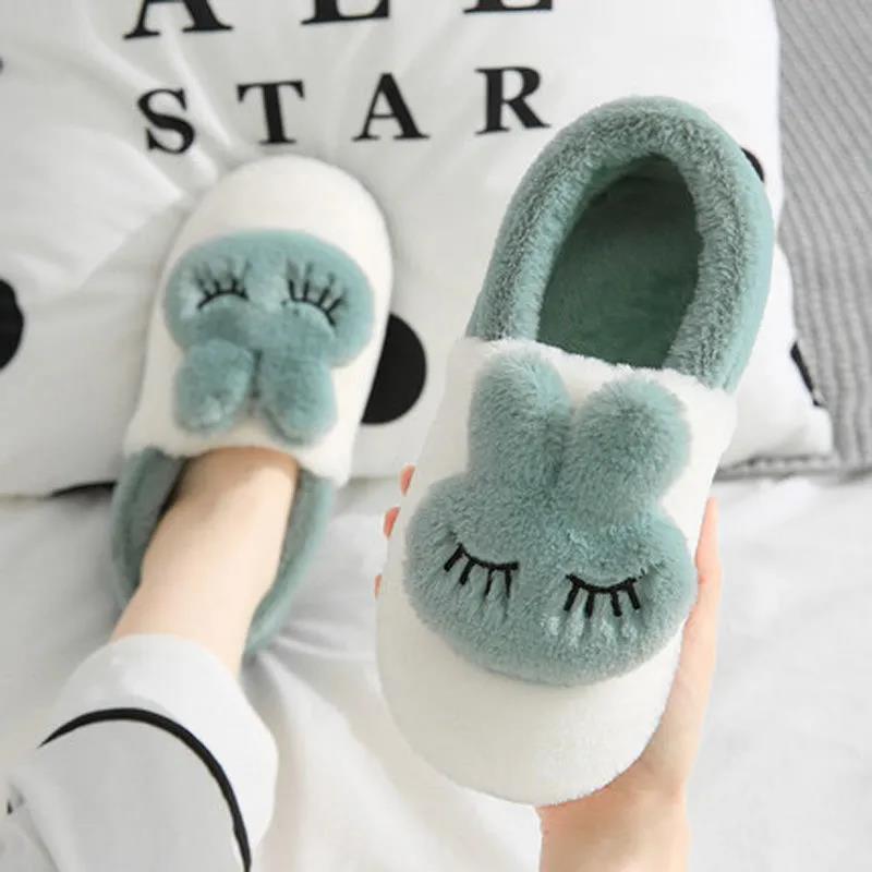 Cotton Slippers Women's Bag with Indoor Thick Bottom Cotton Shoes Slippers Household Autumn and Winter