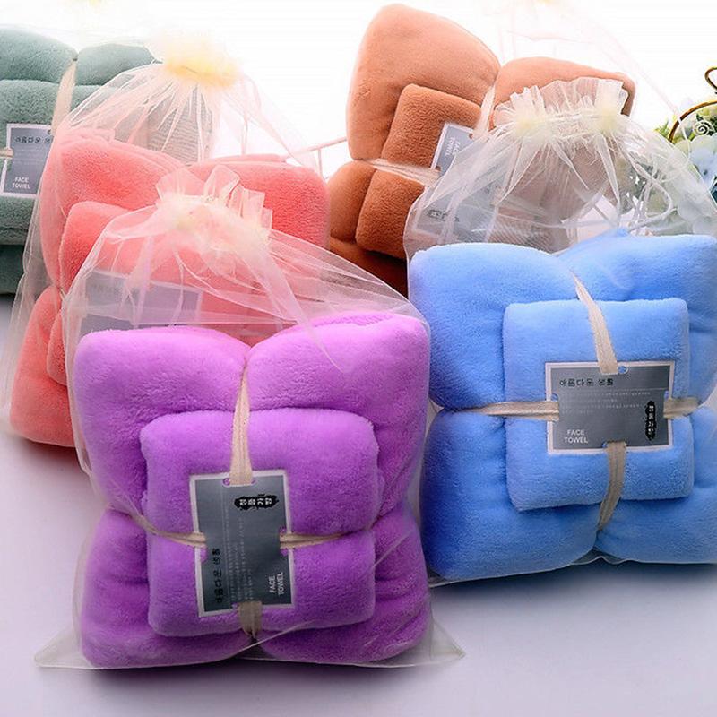 Coral Fleece Soft and Skin-friendly Ladies Bath Towel Towel Set Absorbent and Non-linting Household Adult Children Face Wash Towel Bath Towel