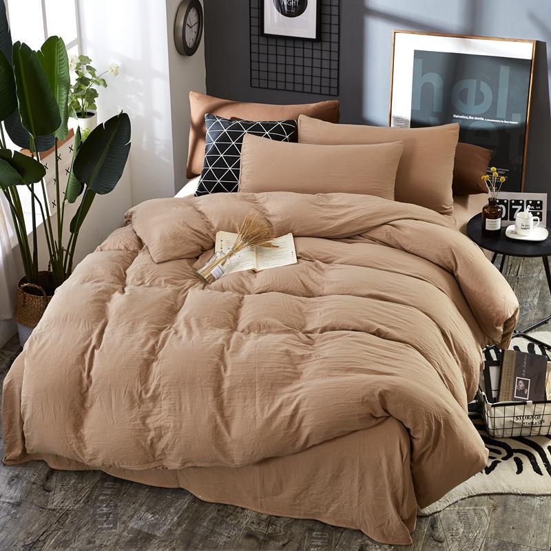 Bedding Set Queen King Single Duvet Cover Set Bed Linen Set Gray BedClothes