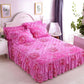 3pcs/set  Korean Style Princess Wind Bed Skirt Bedroom Thick Cute Bed Sheet Large Double Cotton Bed Sheet