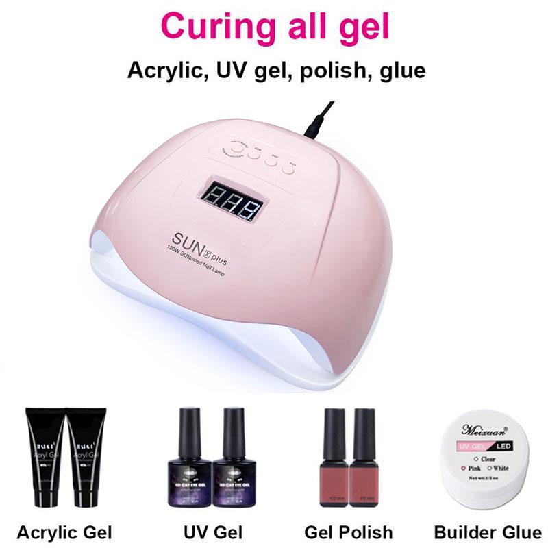 Nail Set 120W UV LED Lamp nail dryer 30pcs Gel Nail Polish Set Kit Nail Art Set Dryer Machine Tools