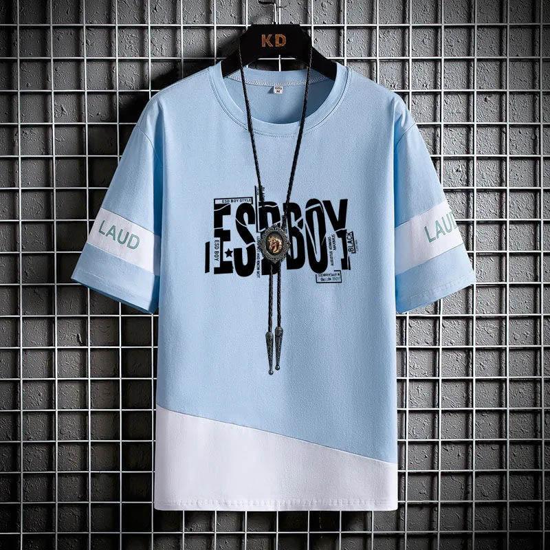 Men's Short Sleeve T-Shirt Summer Half Sleeve T-Shirt Men's Trend Teen Student Men's Top