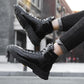 Autumn Trend Martin Boots Men's Shiny Motorcycle Boots All-match British Trendy Shoes