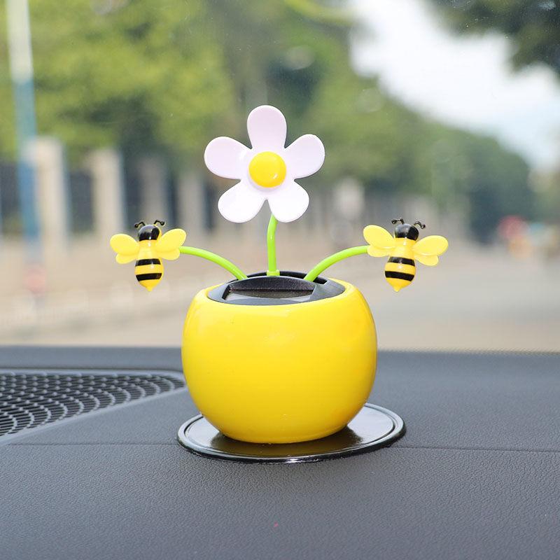 Car Ornaments Car Interior Accessories Car Center Console Decoration Supplies Solar Swing Flower Girl Ornaments