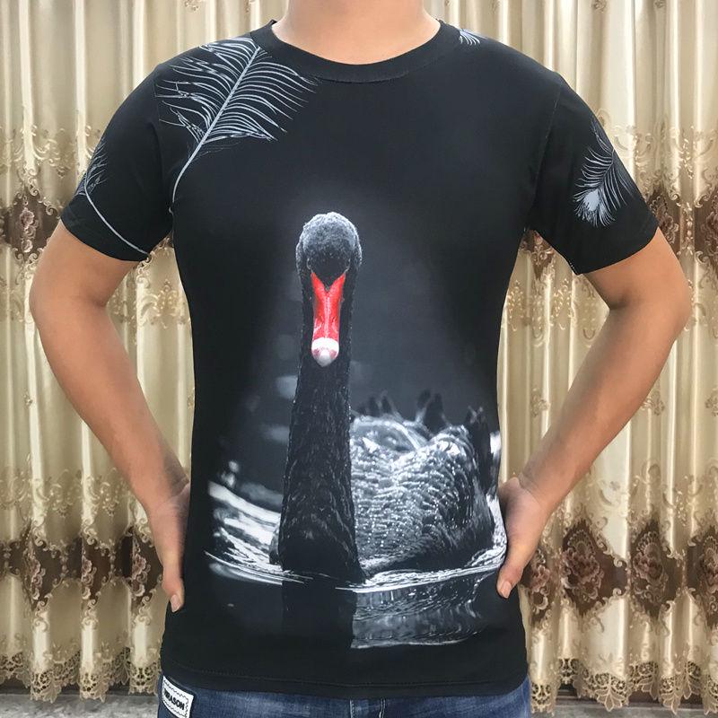 Men's personality short-sleeved T-shirt large size men's clothes summer 3D digital printing T-shirt