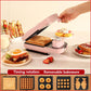 650W Breakfast Sandwich Making Machine with 5 Baking Pan Waffle Maker Bread Maker Barbecue Maker