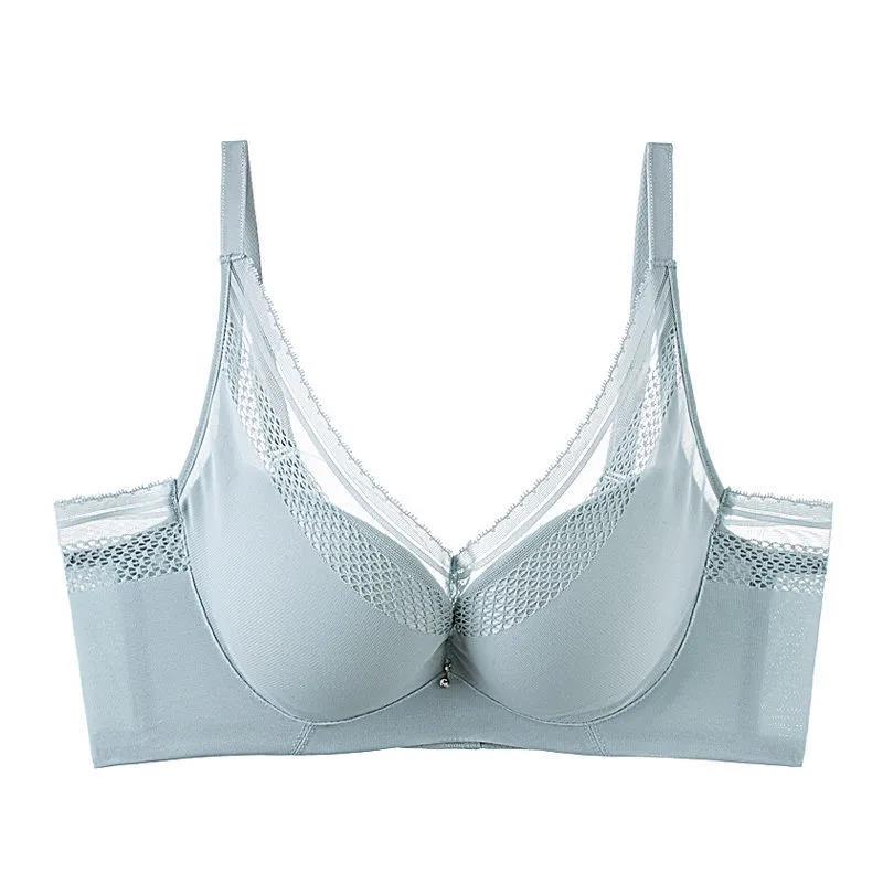 Comfortable and Sexy Thin Section Gathered To Collect Auxiliary Breasts on The Beauty Back Without Steel Ring Adjustment Type Women's Underwear Bra