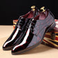 Men's Bright Business Suits Colorful Leather Shoes Hair Stylist Trendy Shoes New Best Man Shoes Patent Leather Nightclubs British Pointed Shoes