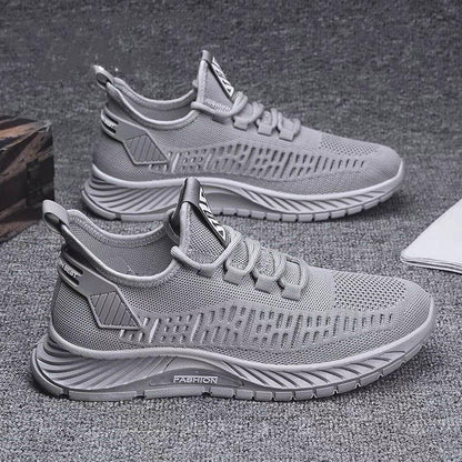 Summer Men's Shoes Trendy Mesh Fly Woven Thin Breathable Net Shoes Men's Casual Sports Shoes