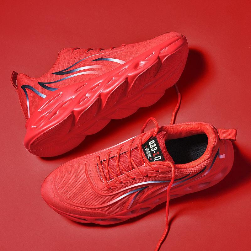 Men's Shoes Spring Casual Sports Shoes Men's Thick-soled All-match Casual Breathable Running Shoes