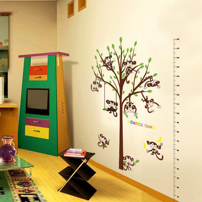 [Wall sticker] new cartoon monkey tree baby wall stickers for children's rooms Home Decoration art d