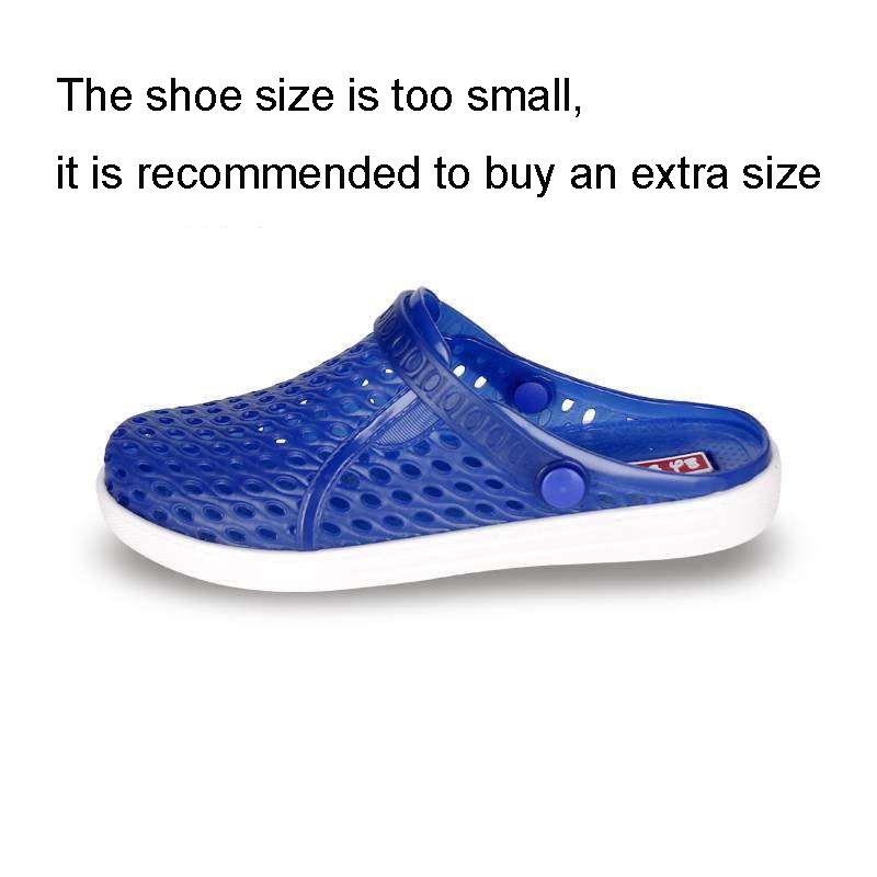 Hole Shoes Female Korean Students Wear Crystal Beach Baotou Half Drag Non-slip Flat Bottom Sandals and Slippers Male XL 45