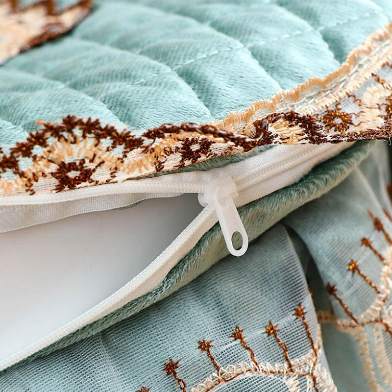 Three-piece Toilet Toilet Gasket Four Seasons Plus Velvet Warm Cushion Toilet Cover Zipper Type Toilet Cover Fabric Sticky