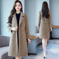 Imitation Mink Velvet Coat Women Mid-length Coat Winter Fashion Korean Thick Slim Woolen Coat