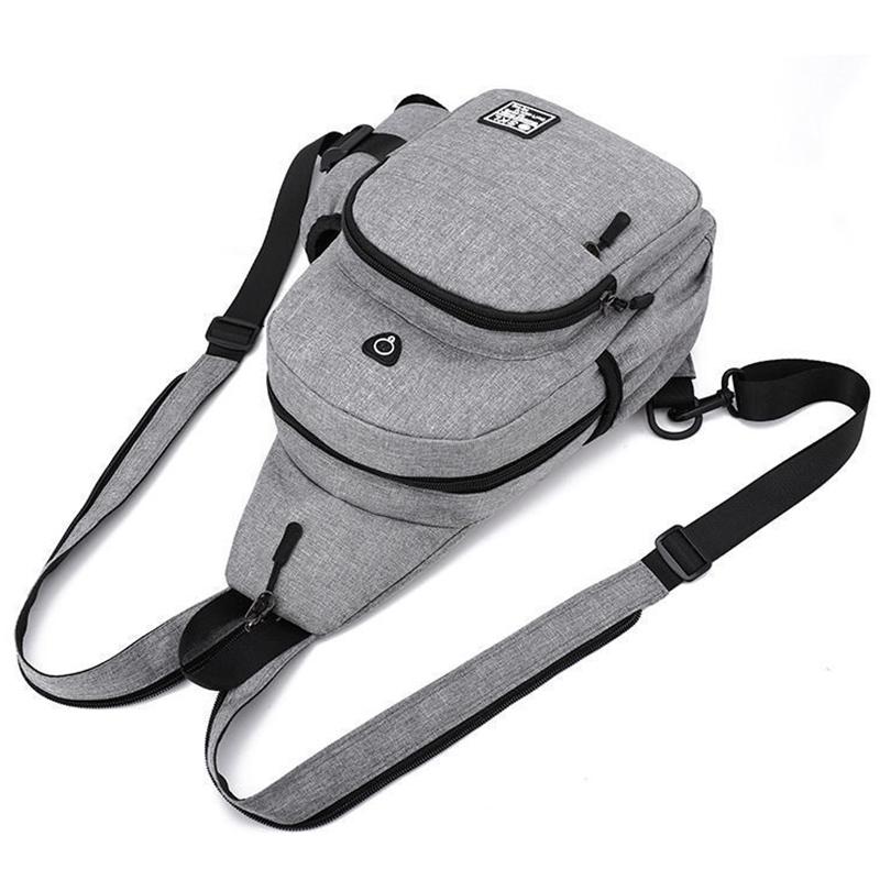Trendy Casual Backpack Wear-resistant Waterproof Messenger Bag Chest Bag Fashion Men and Women Couple Bag