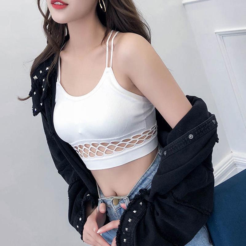 Beautiful Back Wrapped Chest Sexy Hollow Yoga No Steel Ring Underwear Girls Underwear Suspenders Small Vest Yoga Vest Small Chest Underwear