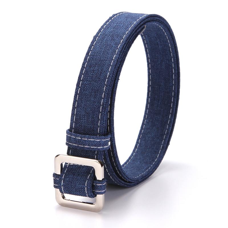 Belt Pants Belt Female Simple Wild Denim Youth Students Free Punching Woven Belts Casual