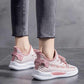 Plus Size 35-40 Summer Women Sneakers Students Knitting Breathable Running Basketball Shoes Shockproof Non-slip Pink Shoes