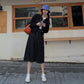 Short Solid Color Button Sweater Loose Striped Pattern Coat Wide Knit Cardigan Women's Top