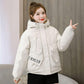 Winter Women's Parker Down Jacket Korean Fashion Printing Plus Velvet Thick Warm Hooded Down Cotton Jacket