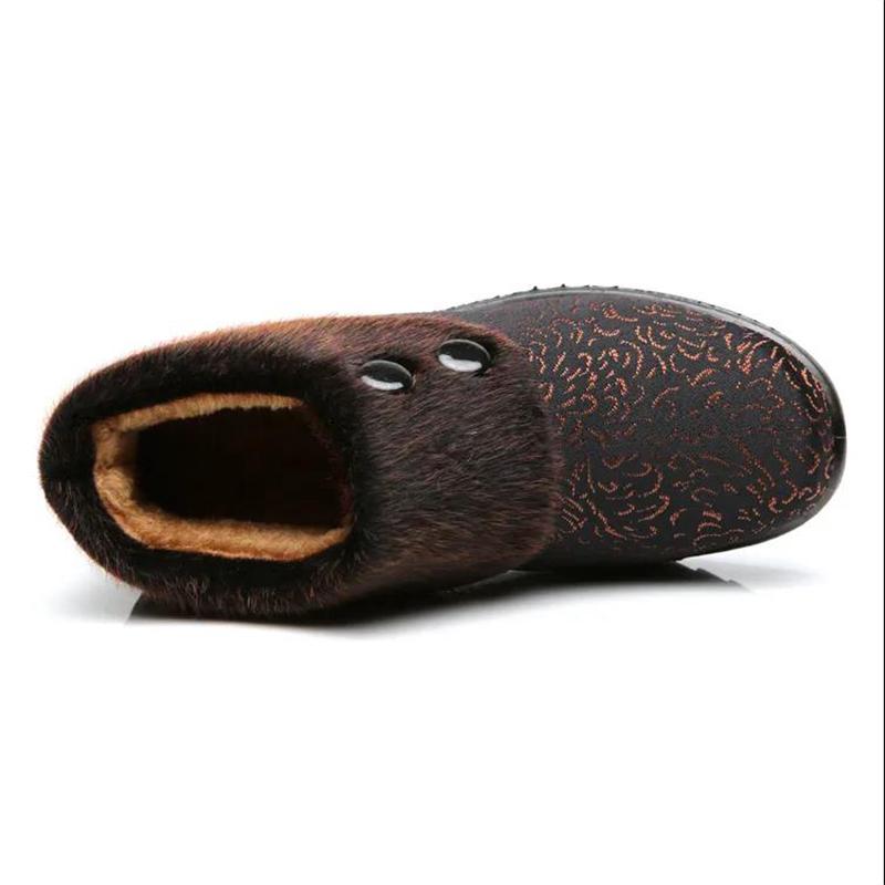 Winter Cloth Shoes Women's Shoes Plus Velvet Warm Non-slip Soft-soled Shoes Cotton Shoes for The Elderly