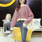 Autumn  Women Fashion Sweater Casual Knitting Sweater  Round Neck Pullovers Loose Casual Long Sleeve Sweater