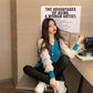 Pofulove Chic Crew Neck Lace Cuffs Base Knitwear Skin-friendly High Elastic Button Jumper Sweater