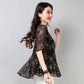 Chiffon Shirt Short -sleeved Large Size Women's Shirt Floral Loose T-shirt Round Neck Shirt