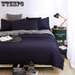 Bedding Solid Color Double Combed Matte Four Piece Set  Dormitory Simple Quilt Cover Bed Sheet