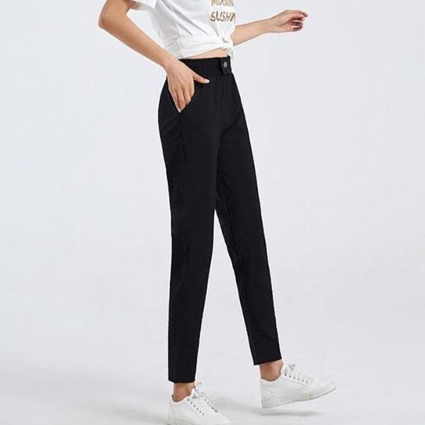 S-3XL Female Solid Color Thin Casual Cropped Pants Sports Sweatpants Women's Spring Summer Large Size Loose Long Harem Pants