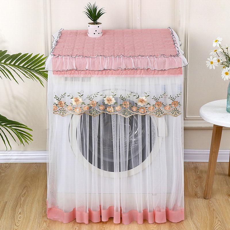 Lace Washing Machine Cover Dust Cover Sunscreen Dustproof Top Load Washing Machine Cover